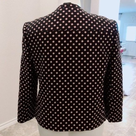 Kate Spade Blazer Diamond Jacquard Textured Jacket, Size 16 New w/Tag $348 - Picture 7 of 9